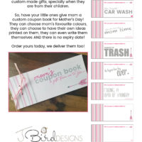 Custom Coupon Book for Mother's Day!
