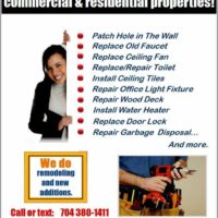 HANDYMAN Services for Commercial & Residential property's (Charlotte)